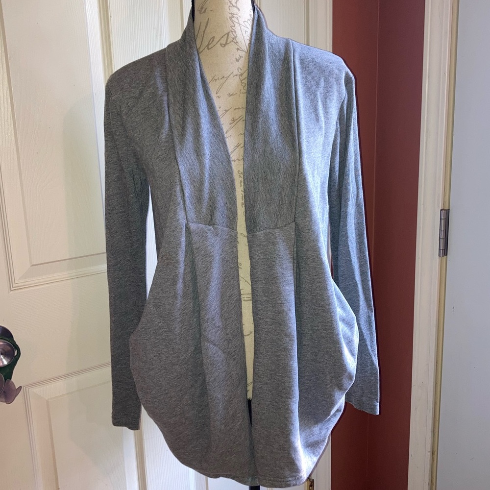Trouve Open Front Cardigan Grey Casual sz Large